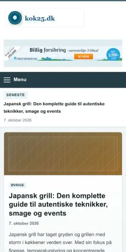 Forhåndsvisning af Kok25, opført til udgivelse af sponsorerede artikler