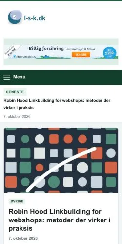 Anteprima del sito L-S-K, referenziato per la pubblicazione di articoli sponsorizzati
