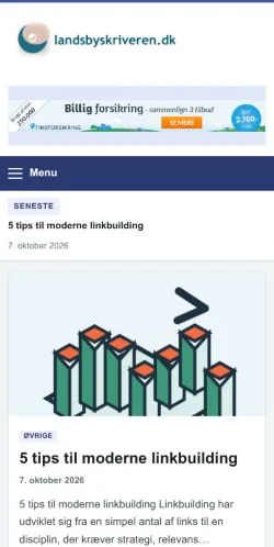 スポンサード記事の掲載先として登録されたLandsbyskriverenのサイトプレビュー