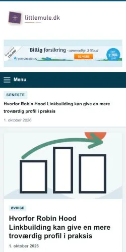 Vorschau der Website Littlemule, gelistet für die Veröffentlichung gesponserter Artikel