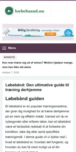 スポンサード記事の掲載先として登録されたLøbebånd Onlineのサイトプレビュー