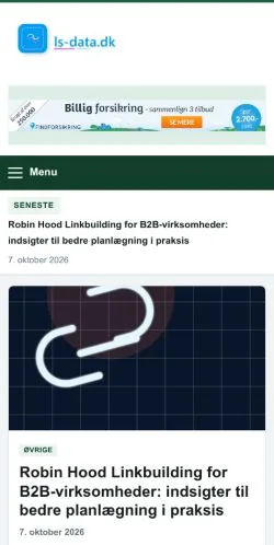 Pré-visualização do site Ls-Data, referenciado para publicar artigos patrocinados