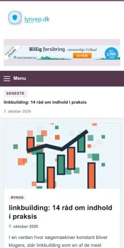 Pré-visualização do site Lynrep, referenciado para publicar artigos patrocinados