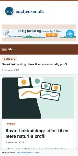 スポンサード記事の掲載先として登録されたMadjensenのサイトプレビュー