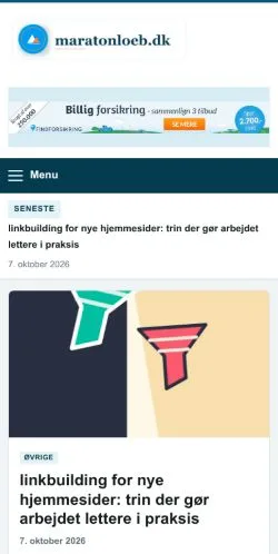 Podgląd witryny Maratonloeb, ujętej jako miejsce publikacji artykułów sponsorowanych