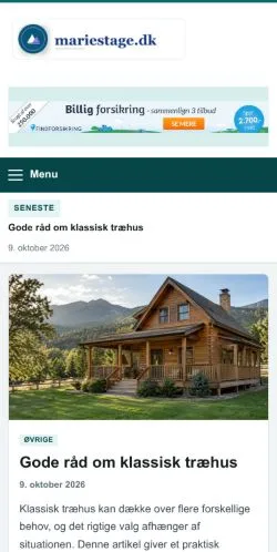 スポンサード記事の掲載先として登録されたMariestageのサイトプレビュー