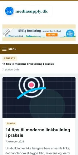 Anteprima del sito Mediasupply, referenziato per la pubblicazione di articoli sponsorizzati