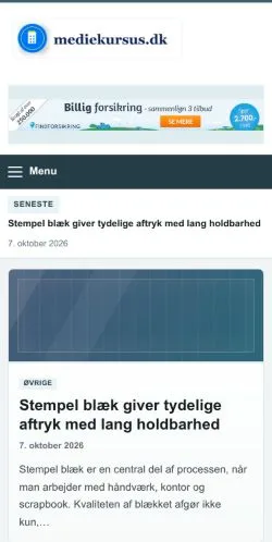 Aperçu du site Mediekursus, référencé pour publier un article sponsorisé