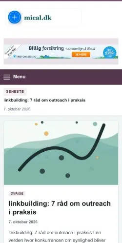 スポンサード記事の掲載先として登録されたMicalのサイトプレビュー