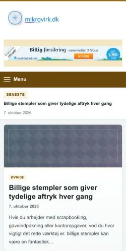 Anteprima del sito Mikrovirk, referenziato per la pubblicazione di articoli sponsorizzati
