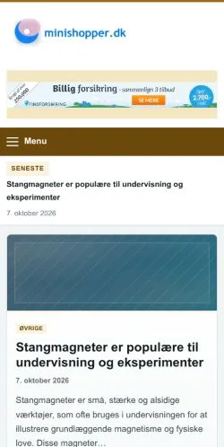 Vorschau der Website Minishopper, gelistet für die Veröffentlichung gesponserter Artikel