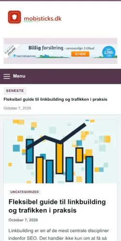 Anteprima del sito Mobisticks, referenziato per la pubblicazione di articoli sponsorizzati