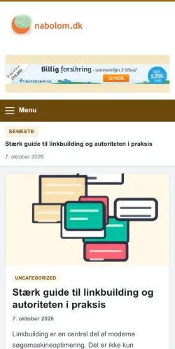 Forhåndsvisning af Nabolom, opført til udgivelse af sponsorerede artikler
