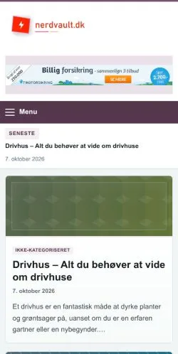 Pré-visualização do site NerdVault, referenciado para publicar artigos patrocinados