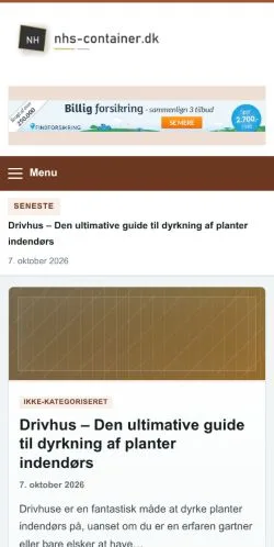 Anteprima del sito Containere Og Fragt, referenziato per la pubblicazione di articoli sponsorizzati
