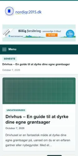 Forhåndsvisning av nettstedet Nordiqc 2015, oppført for publisering av sponsede artikler