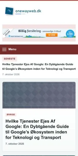 Anteprima del sito Onewayweb, referenziato per la pubblicazione di articoli sponsorizzati