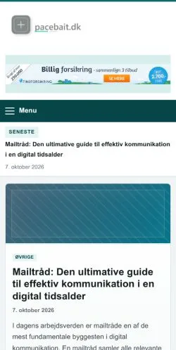 Vorschau der Website Pacebait, gelistet für die Veröffentlichung gesponserter Artikel