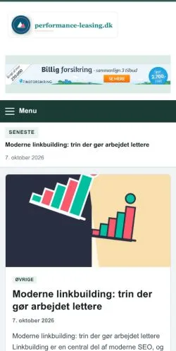 Vorschau der Website Performance Leasing, gelistet für die Veröffentlichung gesponserter Artikel
