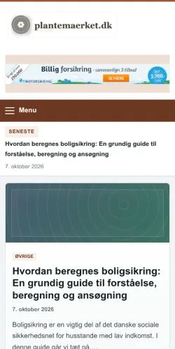 Forhåndsvisning af Plantemaerket, opført til udgivelse af sponsorerede artikler