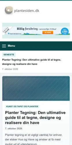 Anteprima del sito Plantesiden, referenziato per la pubblicazione di articoli sponsorizzati