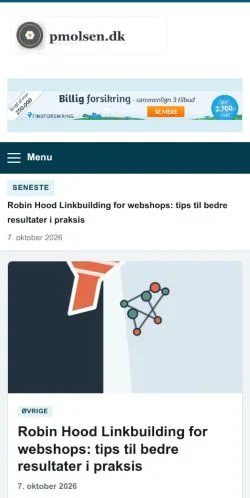 Anteprima del sito Pmolsen, referenziato per la pubblicazione di articoli sponsorizzati