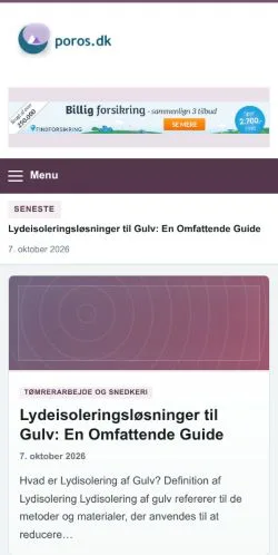 Vorschau der Website Poros Bolig Design, gelistet für die Veröffentlichung gesponserter Artikel