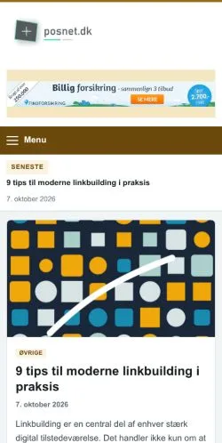 Sponsorlu makale yayını için listelenen Posnet sitesinin önizlemesi