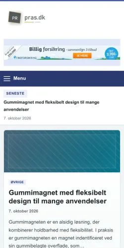 Vorschau der Website Pras Dk, gelistet für die Veröffentlichung gesponserter Artikel