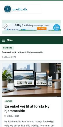 Anteprima del sito Profic, referenziato per la pubblicazione di articoli sponsorizzati