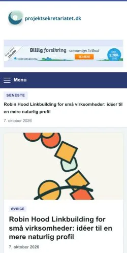 Forhåndsvisning af Projektsekretariatet, opført til udgivelse af sponsorerede artikler