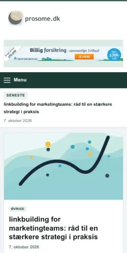 Anteprima del sito Prosome, referenziato per la pubblicazione di articoli sponsorizzati