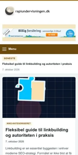 Anteprima del sito Rap I Undervisningen, referenziato per la pubblicazione di articoli sponsorizzati