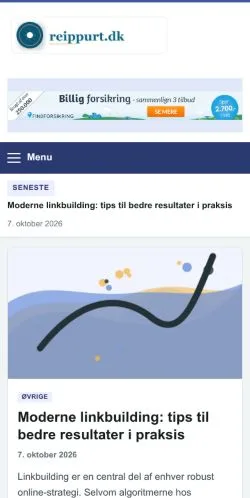 Forhåndsvisning af Reippurt, opført til udgivelse af sponsorerede artikler