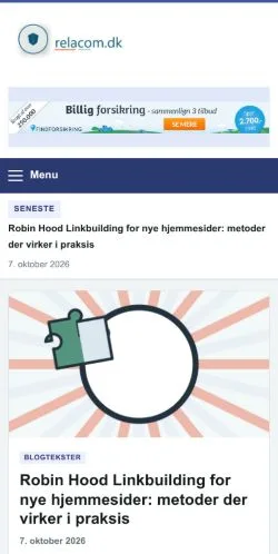 Anteprima del sito Relacom Magasin, referenziato per la pubblicazione di articoli sponsorizzati