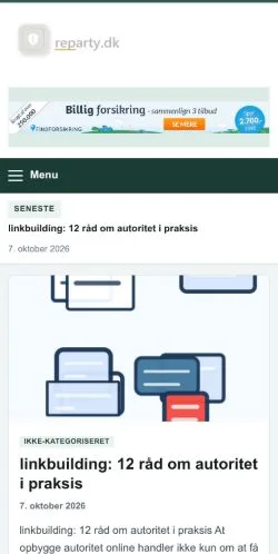 Vorschau der Website Reparty, gelistet für die Veröffentlichung gesponserter Artikel