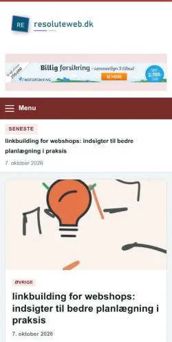Vorschau der Website Resolute Web, gelistet für die Veröffentlichung gesponserter Artikel