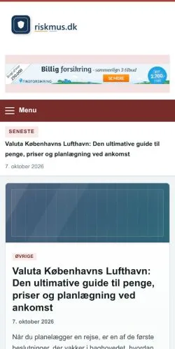 Vorschau der Website Riskmus, gelistet für die Veröffentlichung gesponserter Artikel