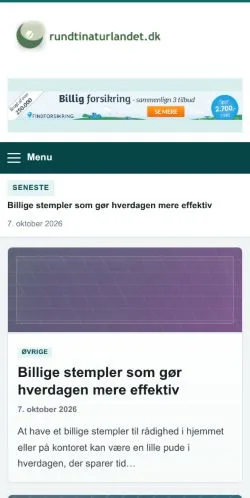 Forhåndsvisning af Rundt I Naturlandet, opført til udgivelse af sponsorerede artikler