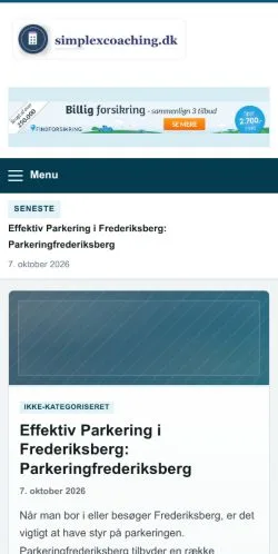 Forhåndsvisning af Simplex Coaching, opført til udgivelse af sponsorerede artikler