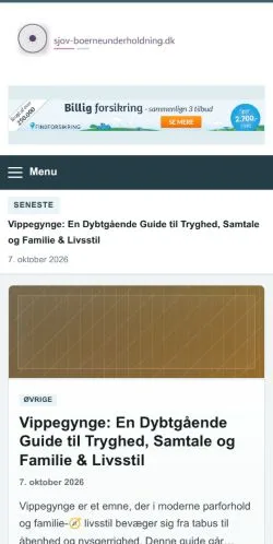 Forhåndsvisning af Sjov Børneunderholdning, opført til udgivelse af sponsorerede artikler