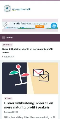 Vorschau der Website Sjovmotion, gelistet für die Veröffentlichung gesponserter Artikel
