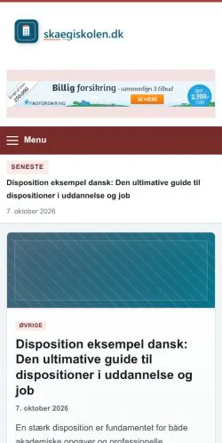 Forhåndsvisning af Skaegiskolen, opført til udgivelse af sponsorerede artikler