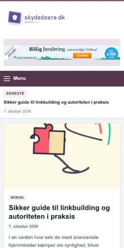 Vorschau der Website Skydedoere, gelistet für die Veröffentlichung gesponserter Artikel
