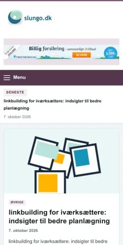 Vorschau der Website Slungo, gelistet für die Veröffentlichung gesponserter Artikel