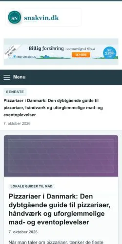 Vorschau der Website Snakvin, gelistet für die Veröffentlichung gesponserter Artikel