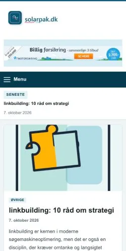 Anteprima del sito Solarpak, referenziato per la pubblicazione di articoli sponsorizzati