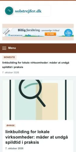 Vorschau der Website Solstrejfer, gelistet für die Veröffentlichung gesponserter Artikel
