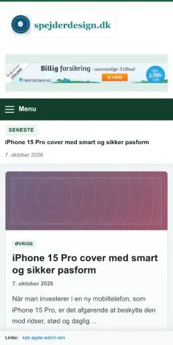 Forhåndsvisning af Spejder Design, opført til udgivelse af sponsorerede artikler