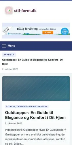Forhåndsvisning af Stil & Form, opført til udgivelse af sponsorerede artikler